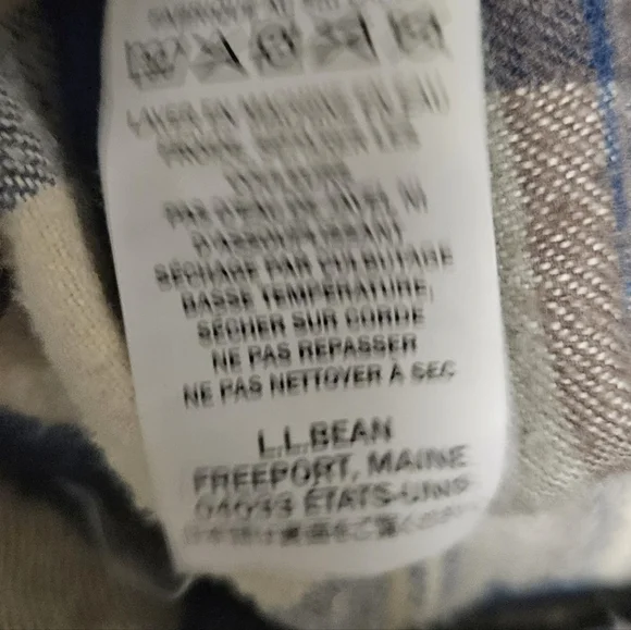 LL Bean Men's Scotch Plaid Flannel Shacket Anorak Traditional Fit Size L - Reg - Picture 8 of 11